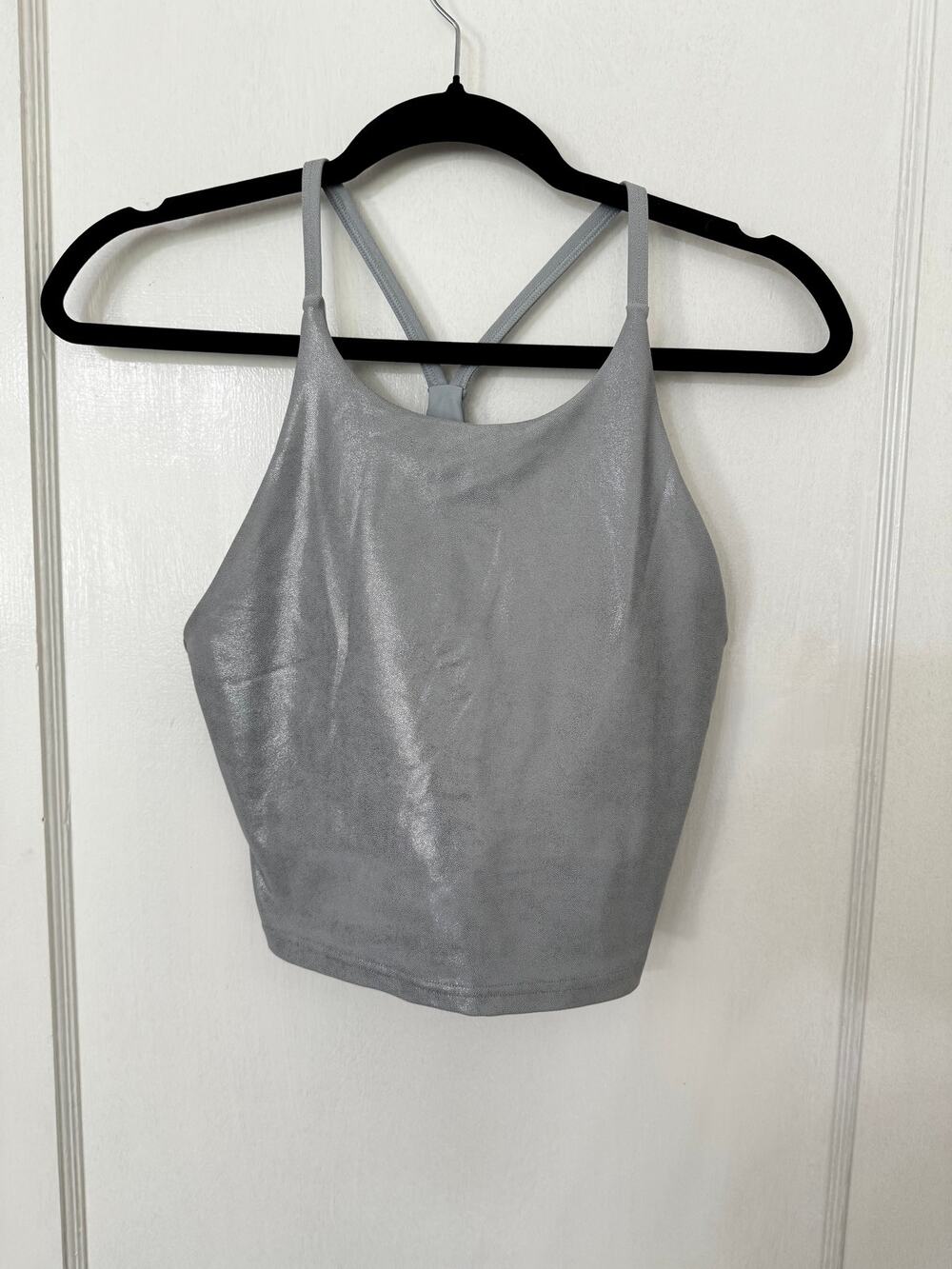 Old Navy Powersoft Mermaid Blue Shimmer High neck sports bra
